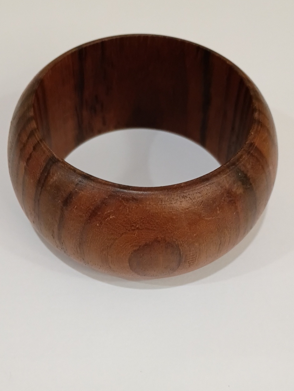 Chunky Wooden Bangle Bracelet - Vintage!